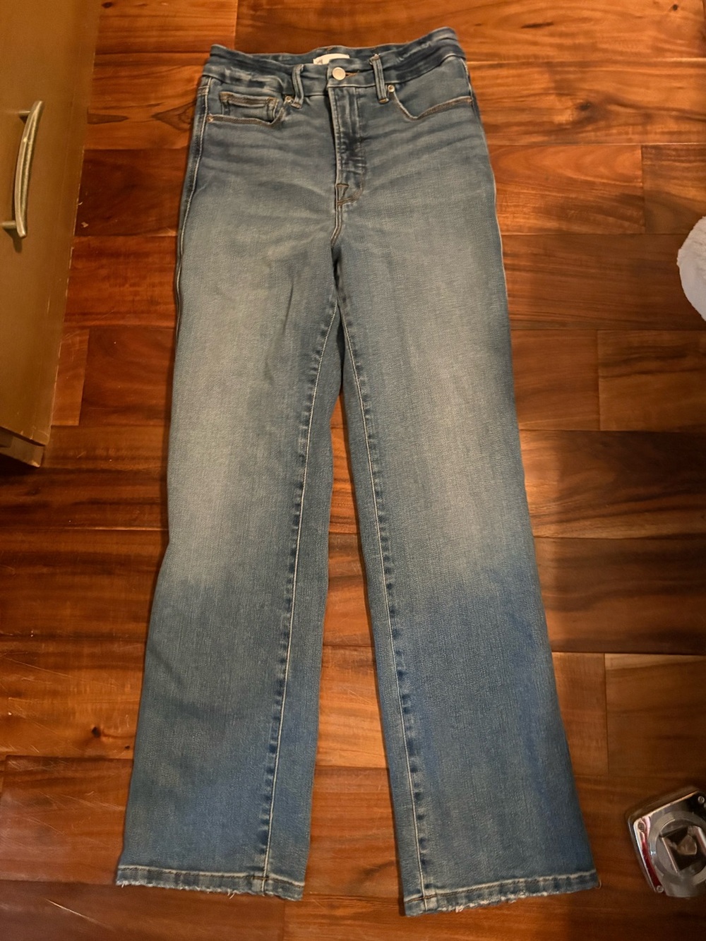 Good American Good Curve Straight Super High Rise Jeans Blue Size 4/27 (1080)